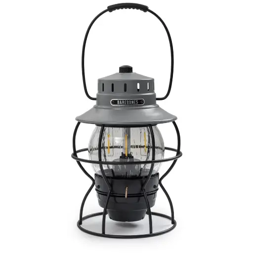 [1211296] Barebones Railroad lanterne USB vintage gris LIV-282